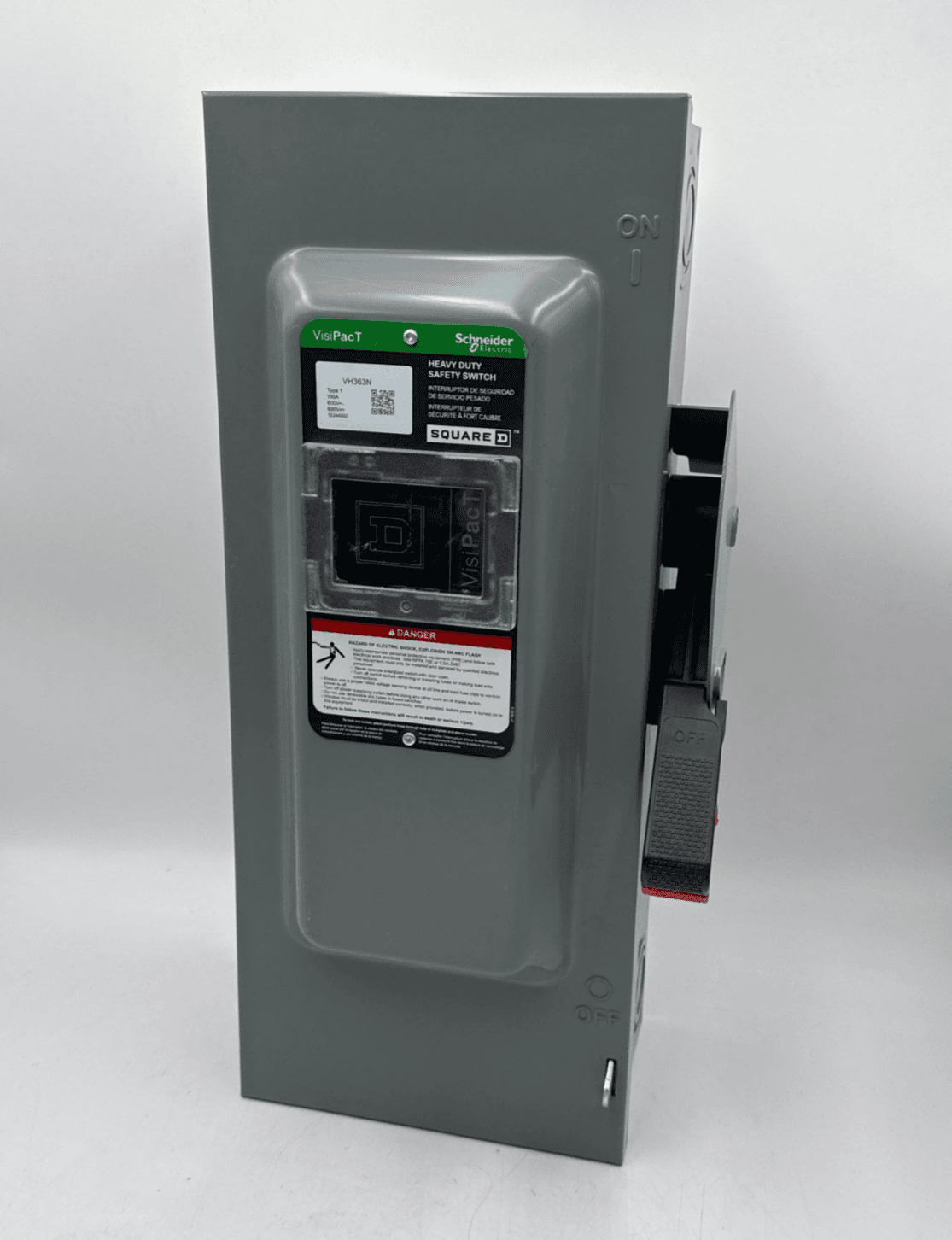 Square D VH363N Safety Disconnect Switch 100A 3P 600V Indoor Encl 100 Amp 3 Pole – image 1
