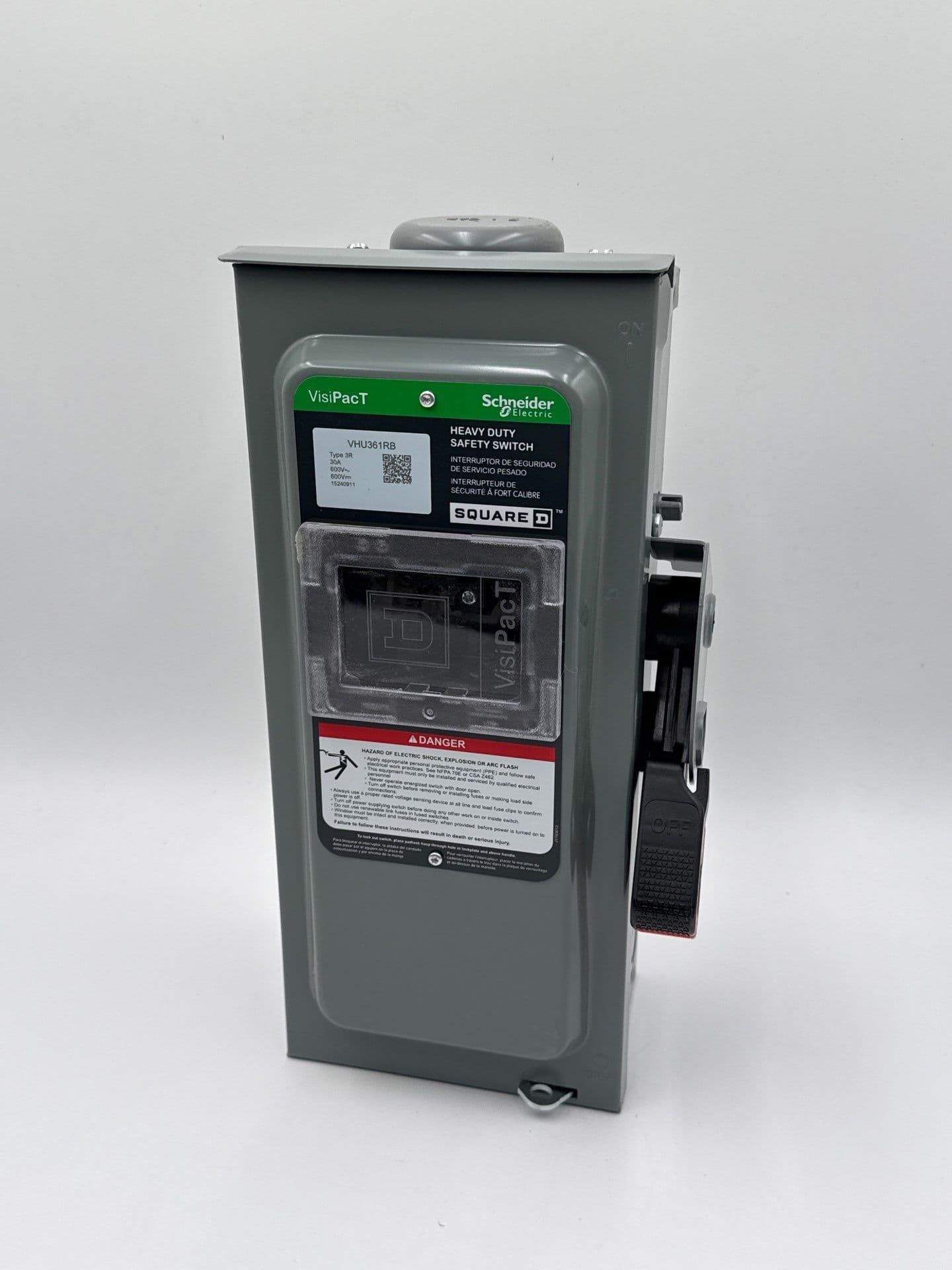 Square D VHU361RB Safety Disconnect Switch 30A 3P 600V VisiPacT 3R Outdoor