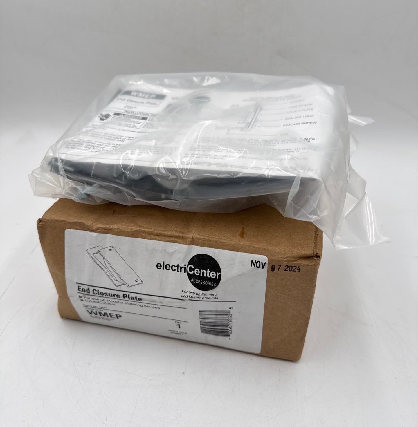 Siemens WMEP Plastic Modular Metering Series End Closure Plate Electricenter – image 1