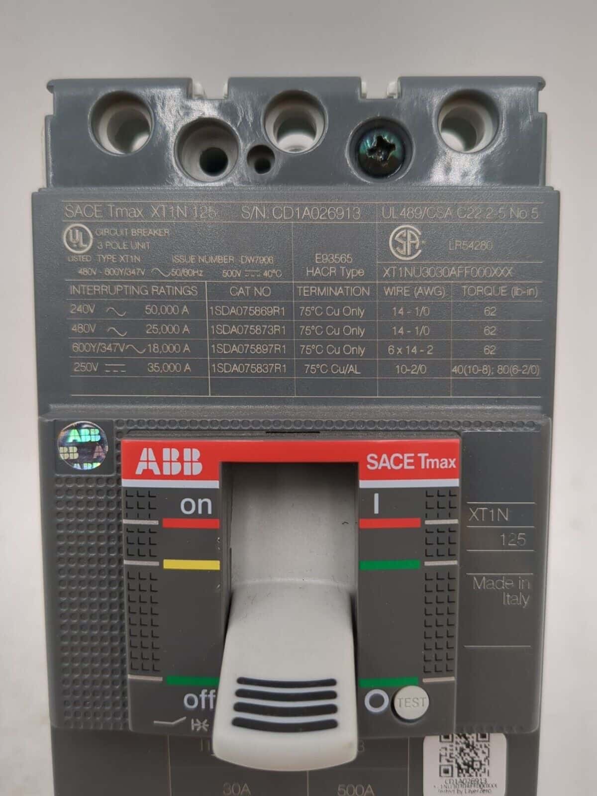 ABB XT1N Circuit Breaker — image 1 of 10
