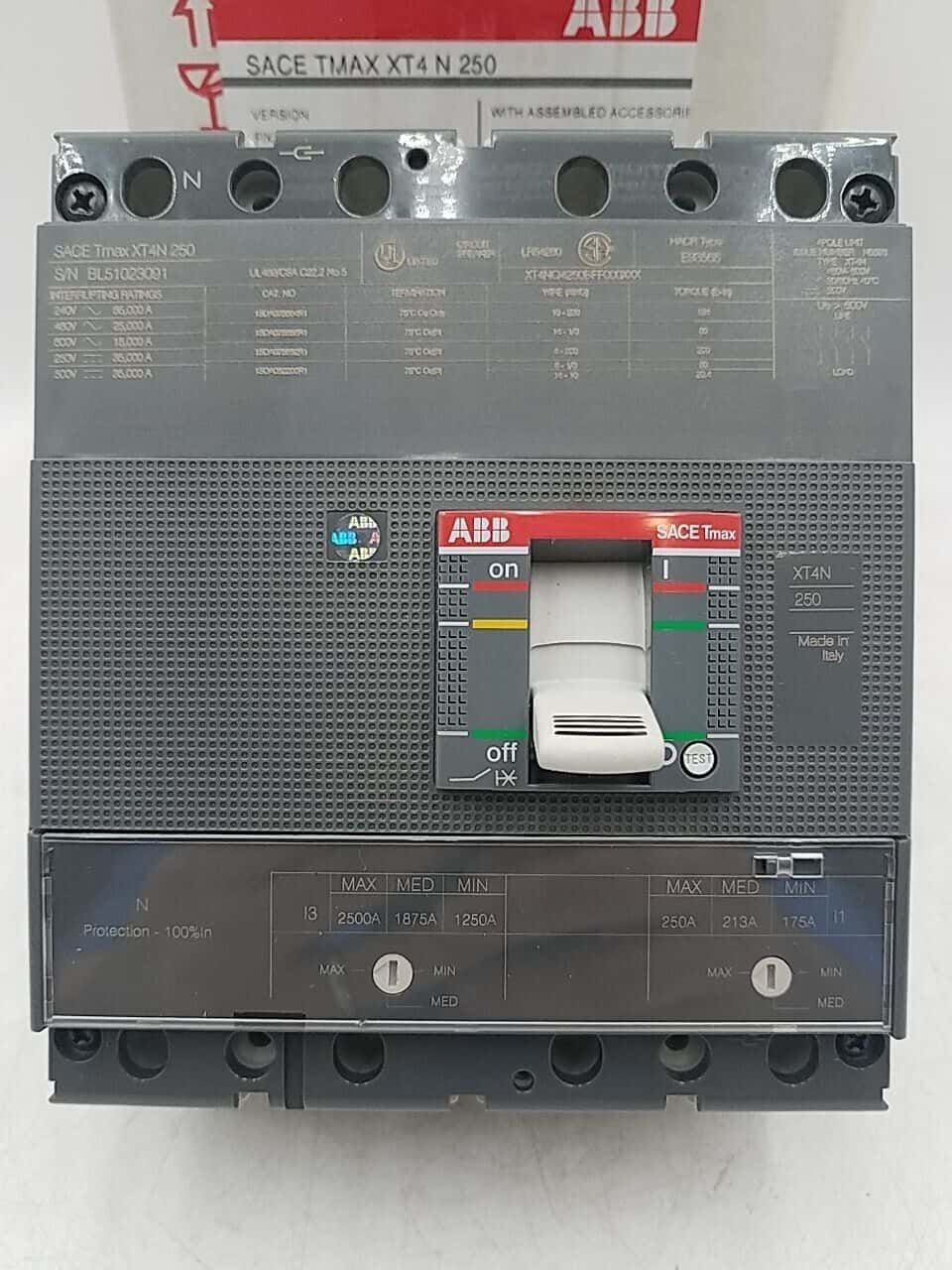 ABB XT4NQ4250BFF000XXX Circuit Breaker — image 1 of 8