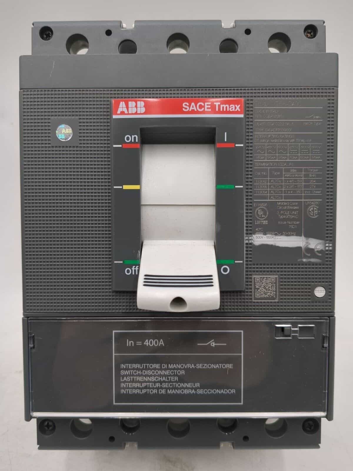 ABB XT5HU340ADFF000XXX Circuit Breaker — image 1 of 9