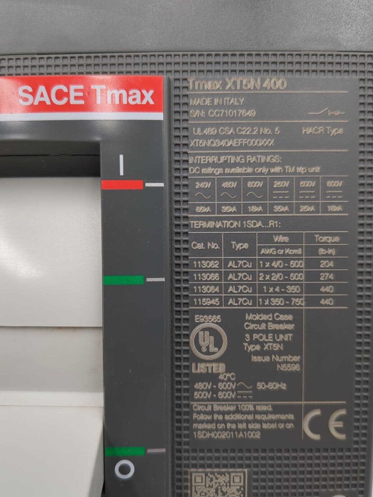 ABB XT5NQ340AEFF000XXX Circuit Breaker — image 1 of 8