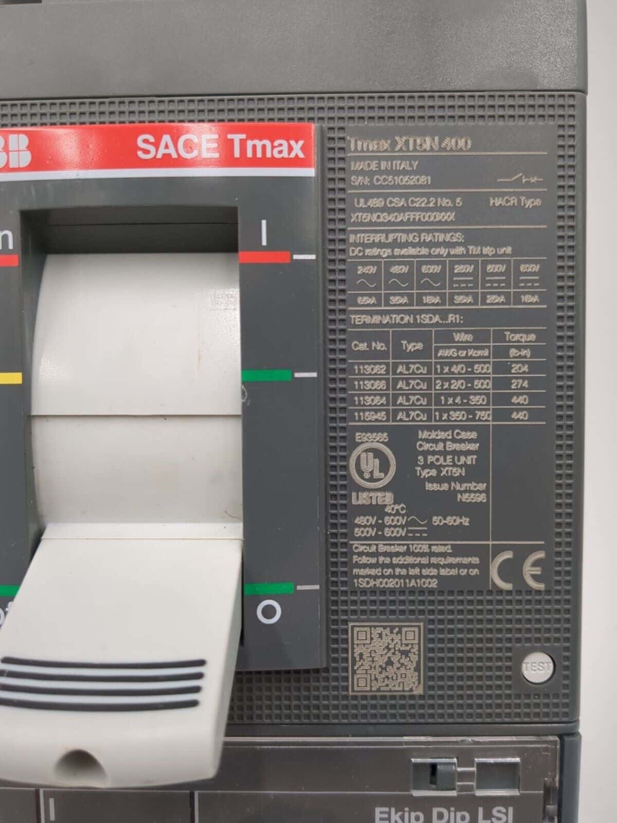 ABB XT5NQ340AFFF000XXX Circuit Breaker — image 1 of 8