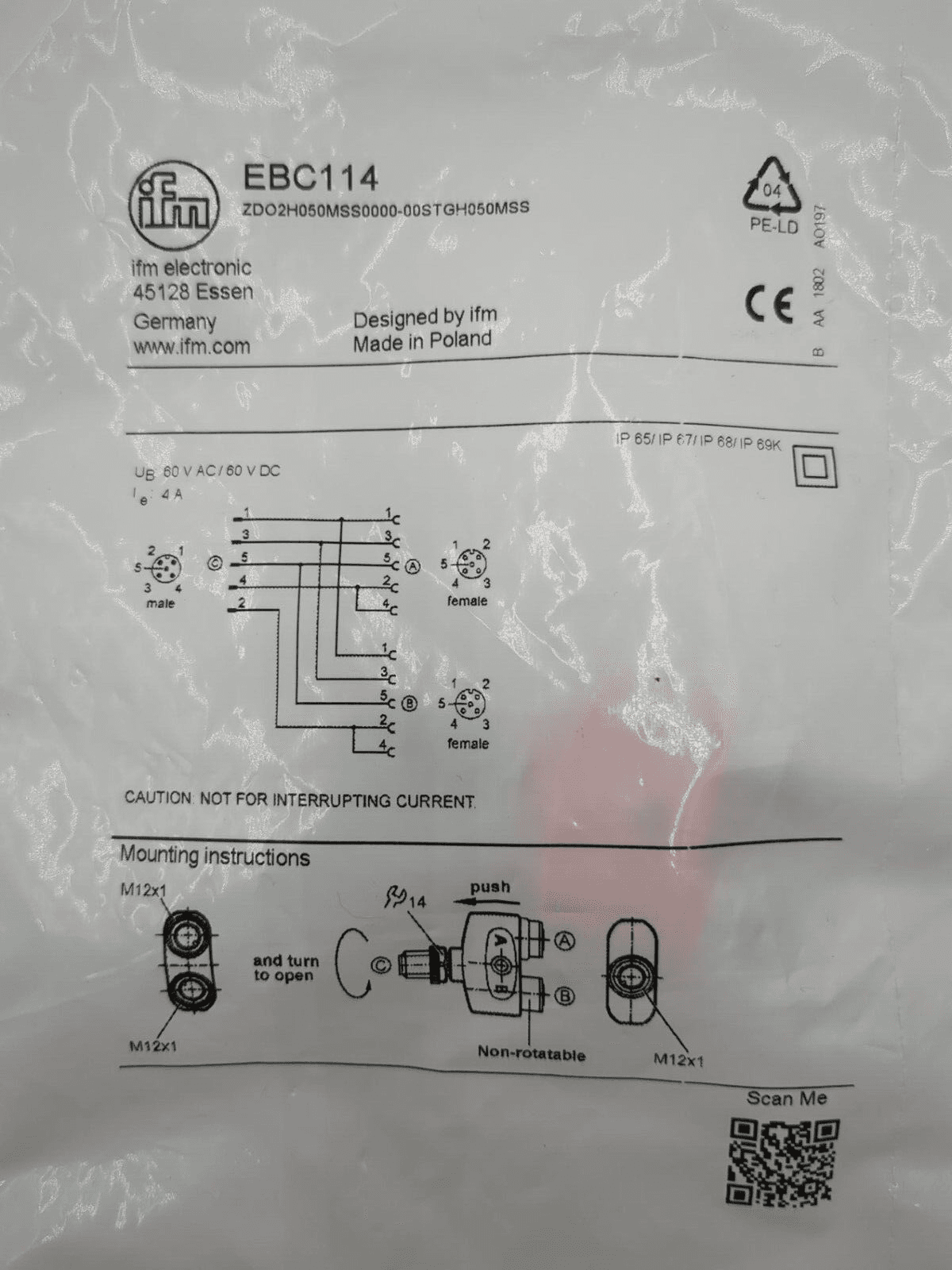 IFM ZDO2H050MSS0000-00STGH050MSS-EBC114 PLC — image 1 of 5