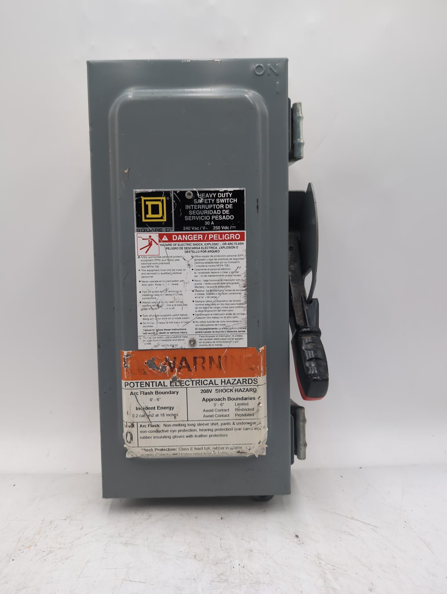 Square D H321AWK Fusible Disconnect Switch 30A 600V 2P