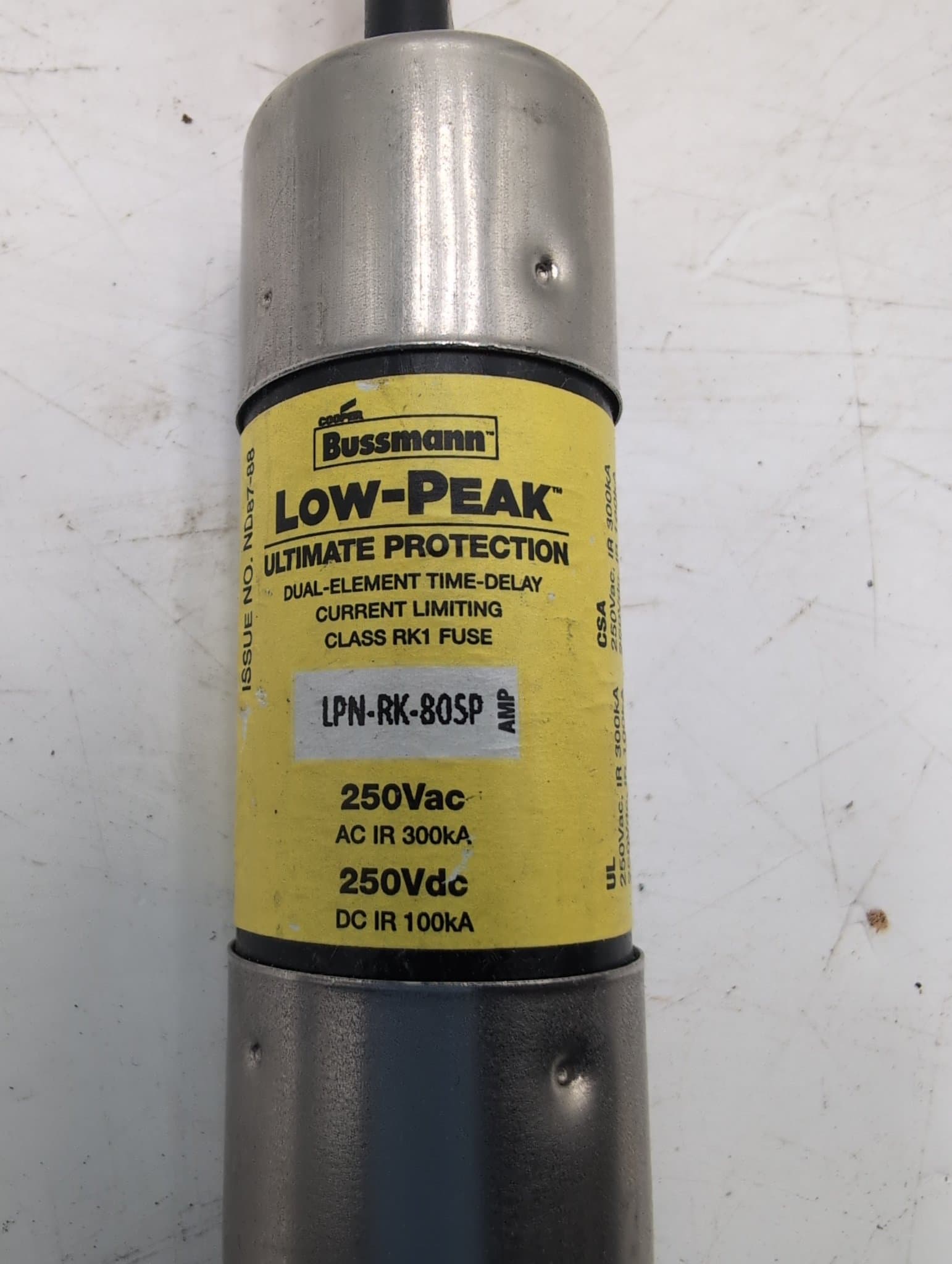 Bussmann LPN-RK-80SP Fuse 80A 250V – image 1