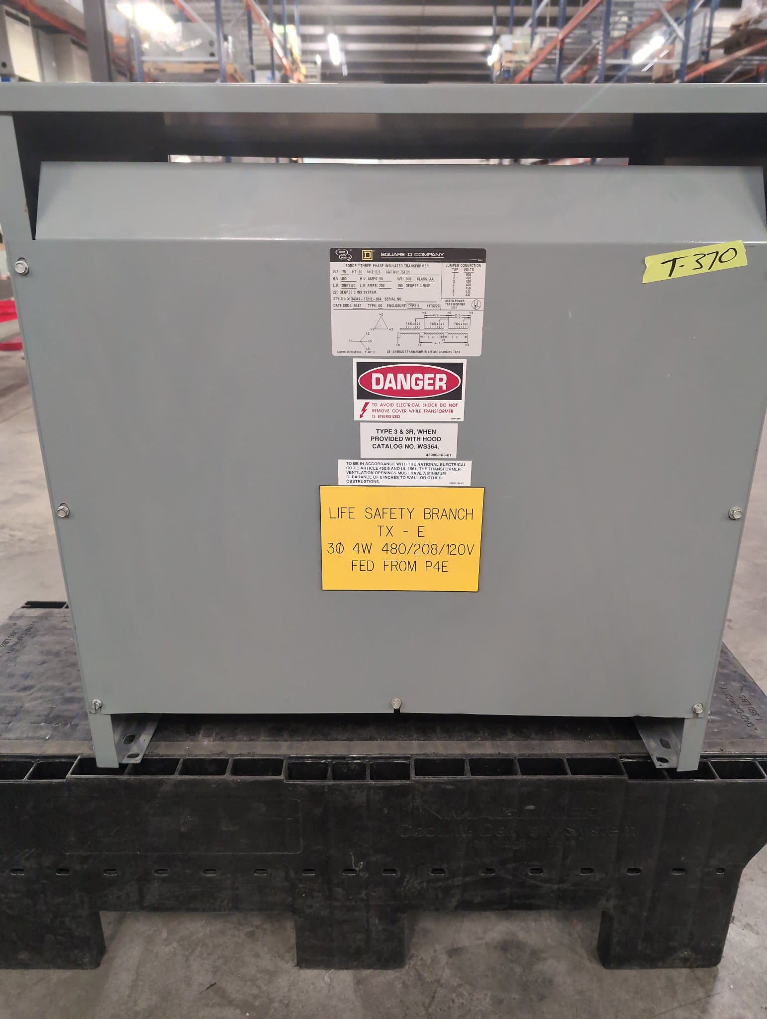 Square D 75T3H Dry Type Transformers — image 1 of 10