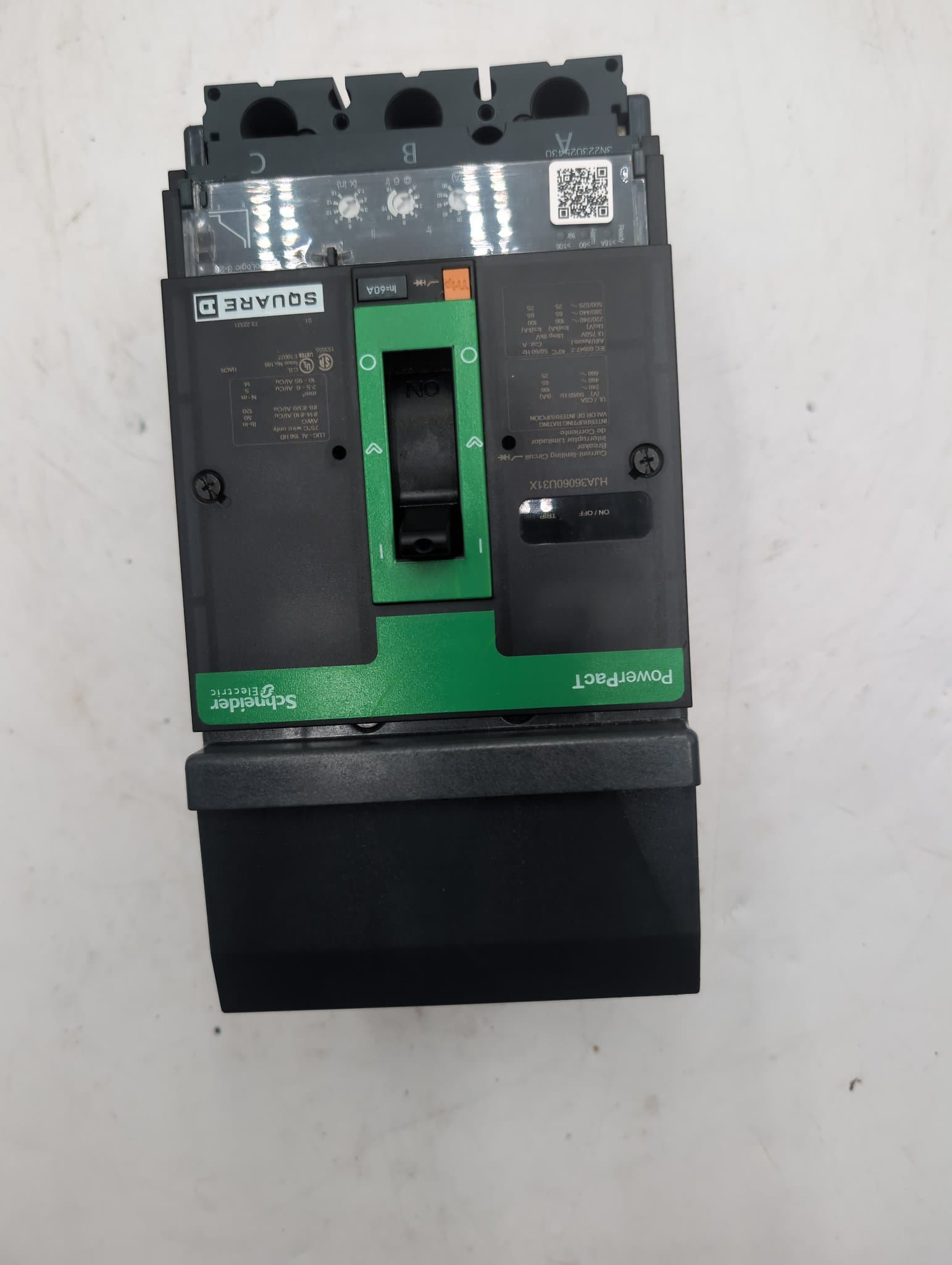 Schneider Electric HJA36060U31X Circuit Breaker 60A 600V 3P – image 1