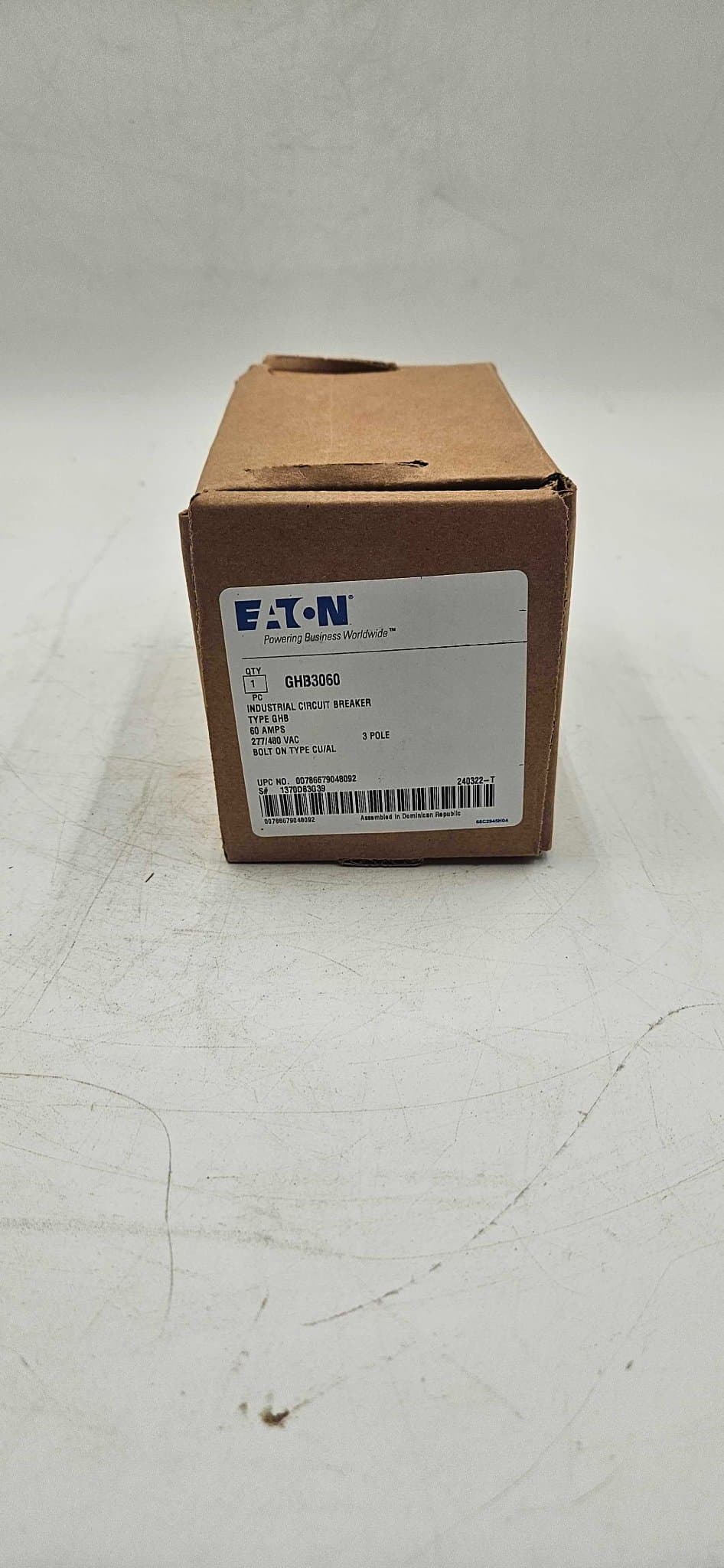 Cutler-Hammer GHB3060 Circuit Breaker 60A 277/480V 3P – image 1
