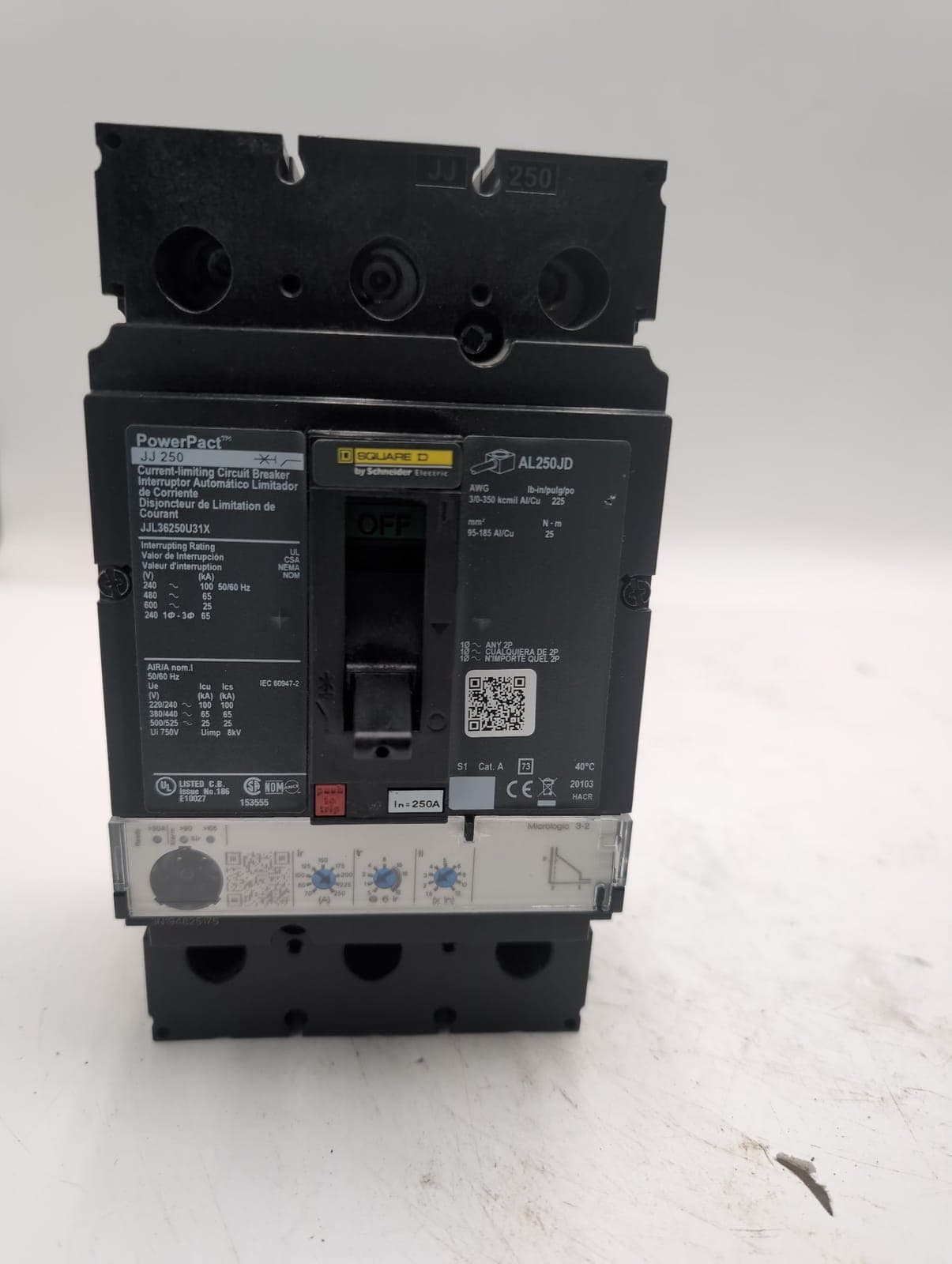 Square D JJL36250U31X Circuit Breaker — image 1 of 6