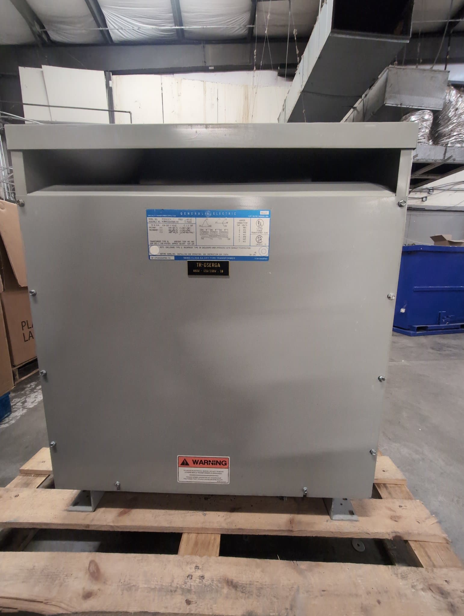 GE 9T23B3874 Dry Type Transformer 75kVA 480V/208-120V NEMA 2 – image 1