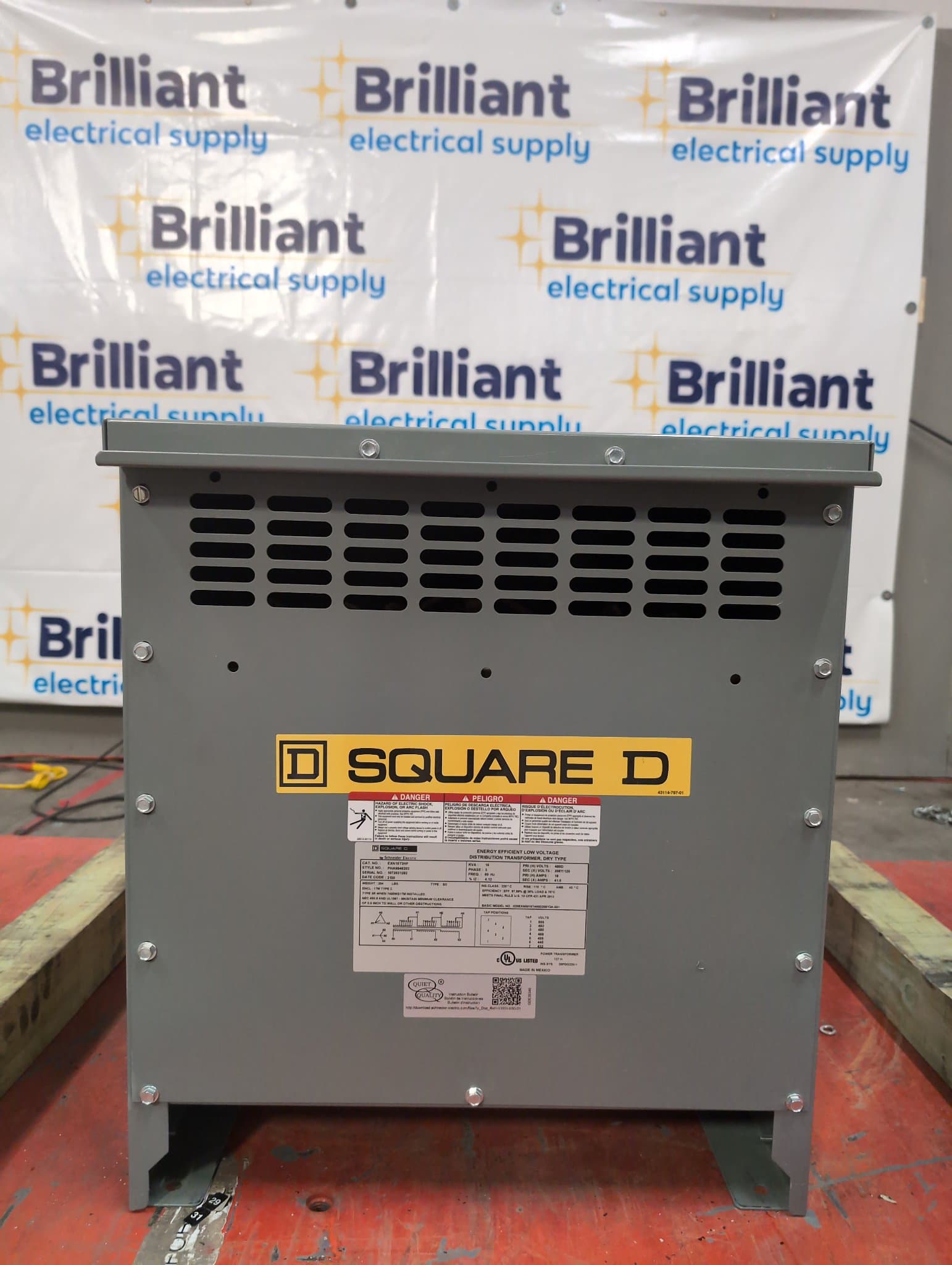 Square D EXN15T3HF 15kVA Dry Type Transformer 480V/208-120V NEMA 2 – image 1