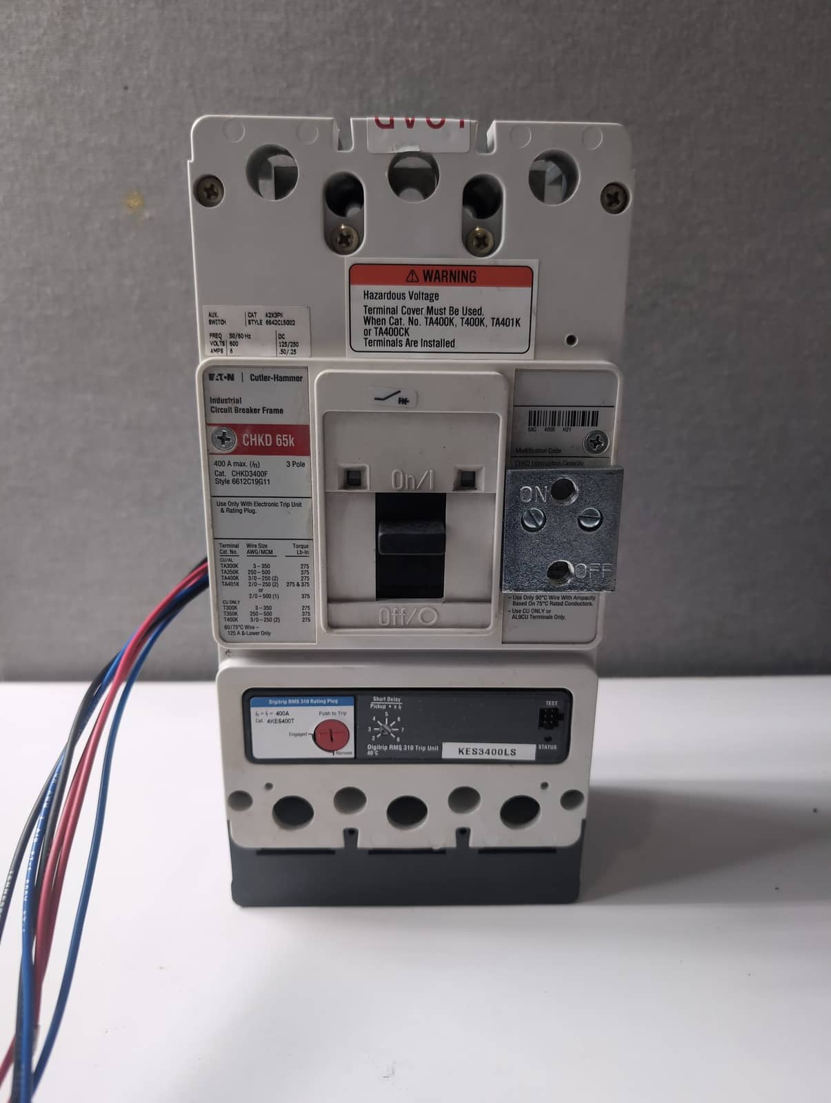 Eaton CHKD3400F Circuit Breaker 400A 600V 3 Pole