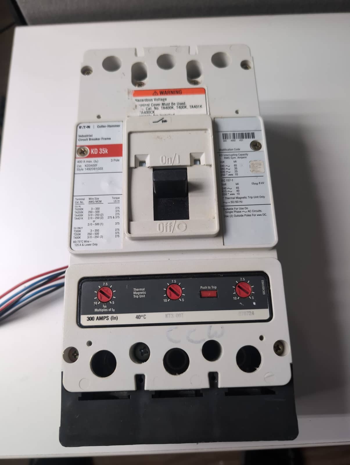 Eaton KD3400F Circuit Breaker — image 1 of 6