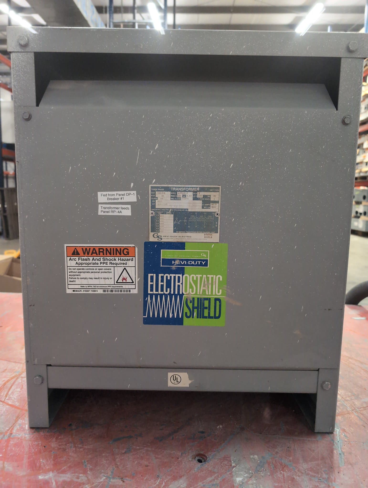 General Signal T2H30S 30kVA Dry Type Transformer 480V/208-120V NEMA 1