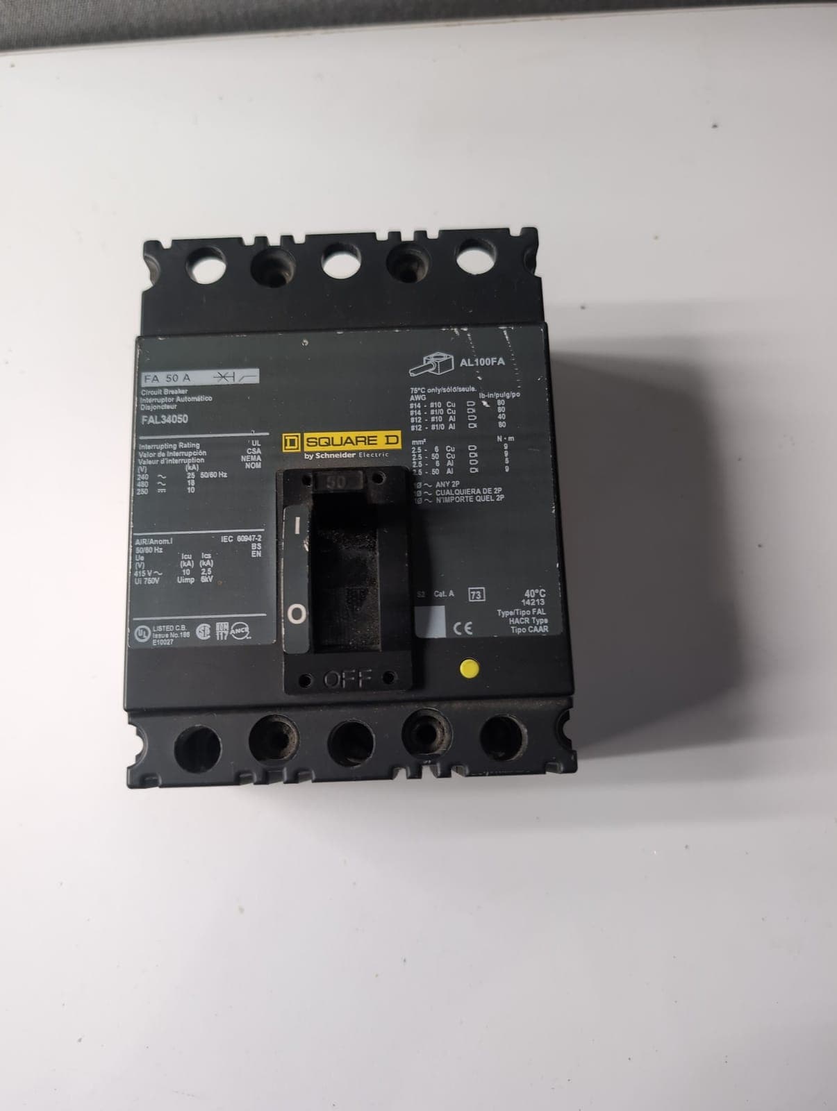Square D FAL34050 Circuit Breaker — image 1 of 6