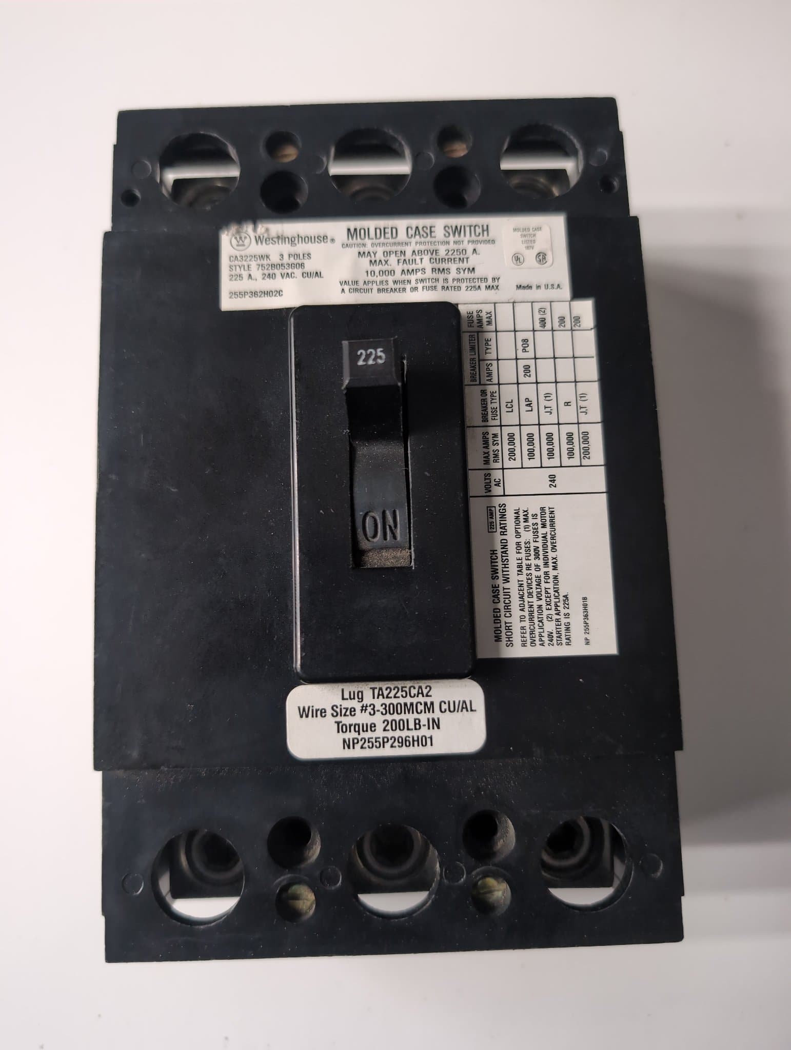 Westinghouse CA3225WK Circuit Breaker — image 1 of 6