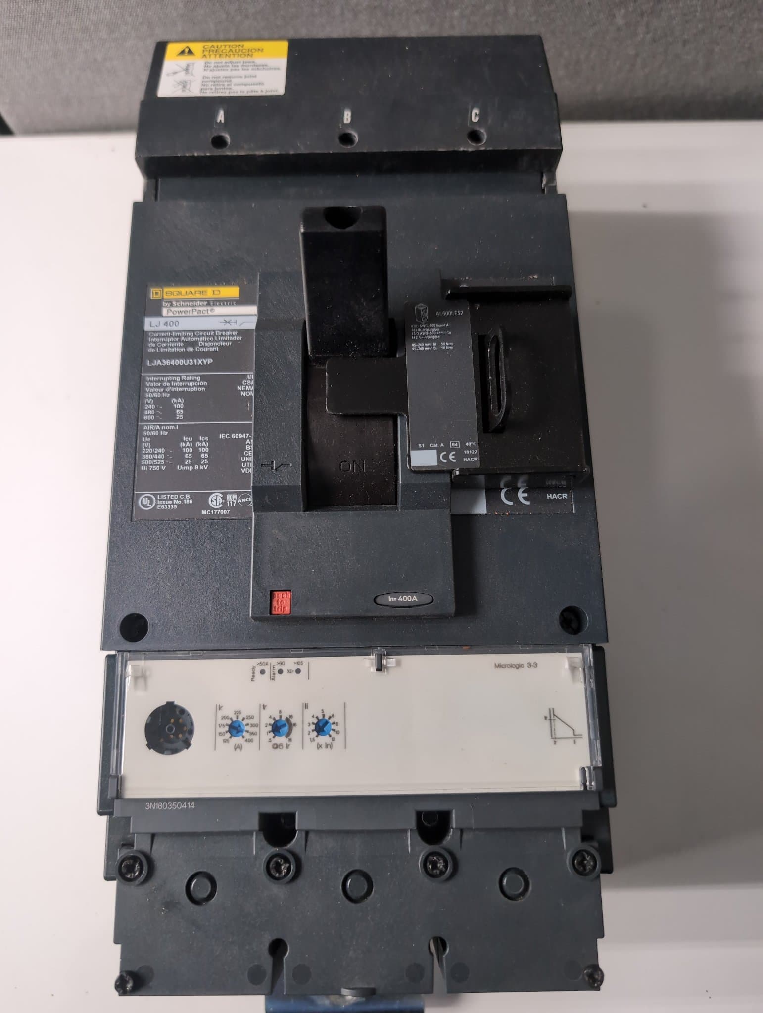 Square D LJA36400U31XYP Circuit Breaker 400A 600V 3P – image 1