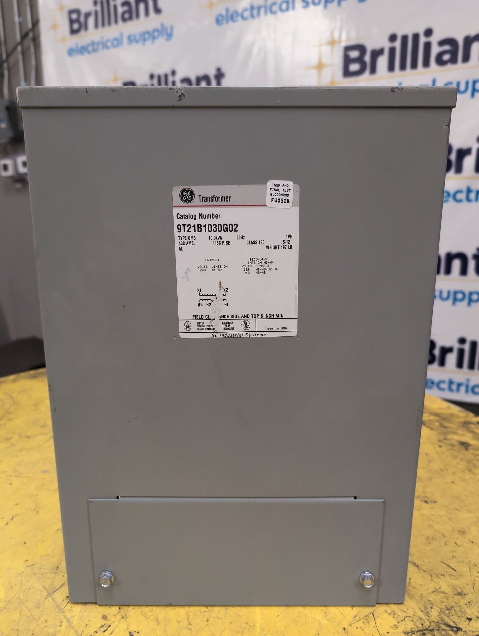 GE 9T21B1030G02 10kVA Control Transformer 208V 120/240V NEMA 3R