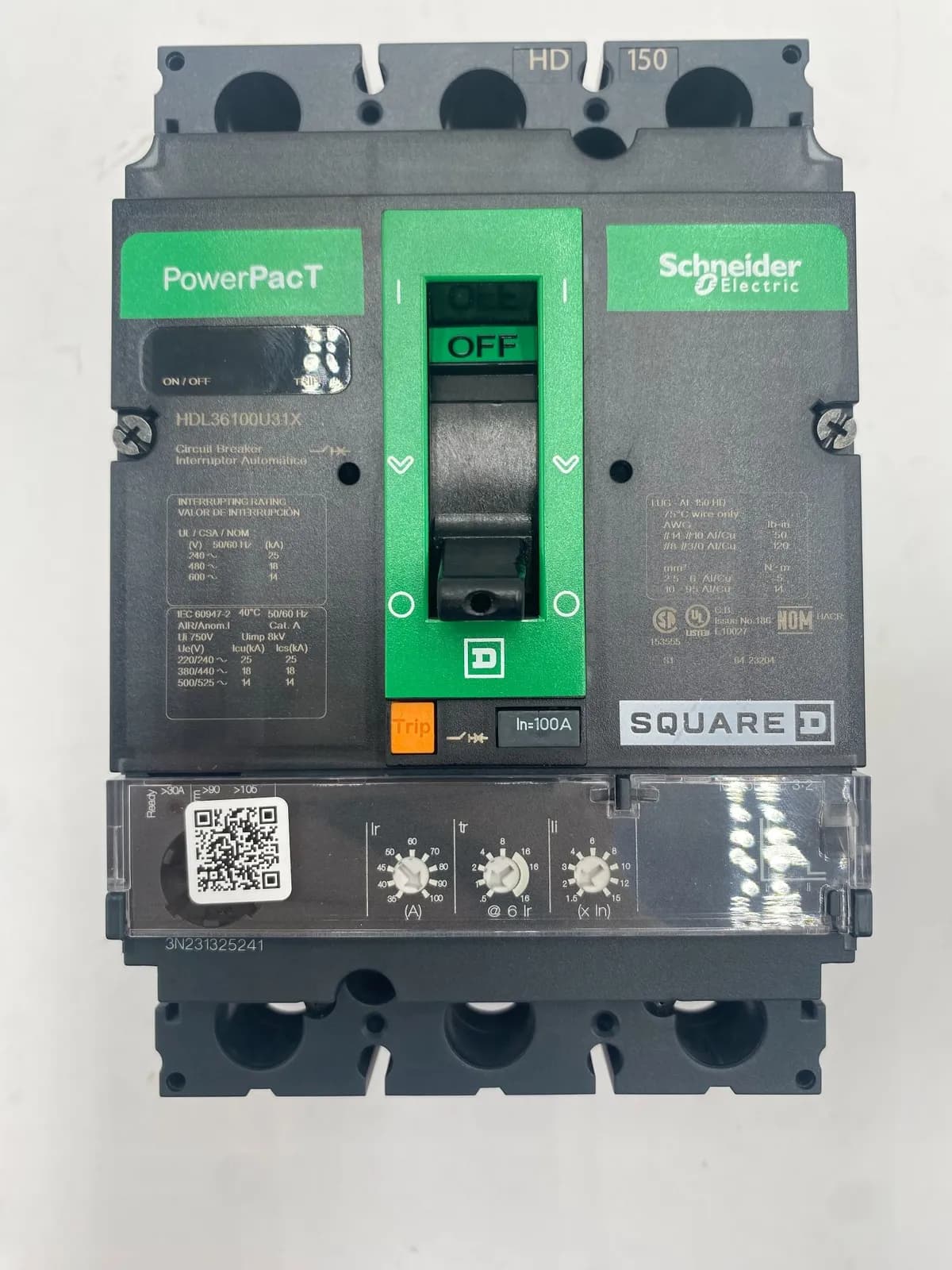 Square D HDL36100U31X Circuit Breaker — image 1 of 7