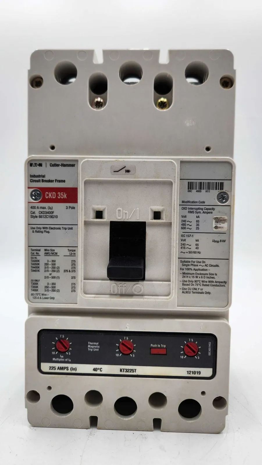 Eaton CKD3225 Circuit Breaker — image 1 of 8