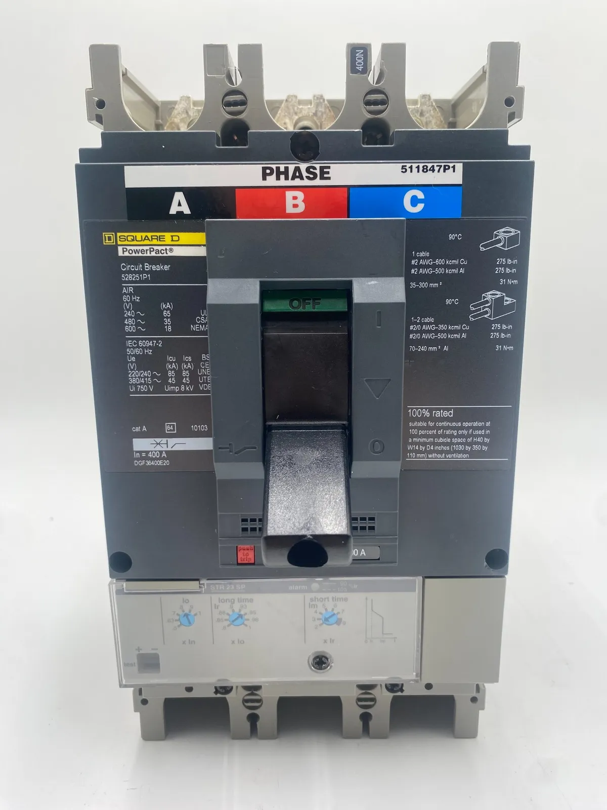 Square D DGF36400E20 Circuit Breaker — image 1 of 7