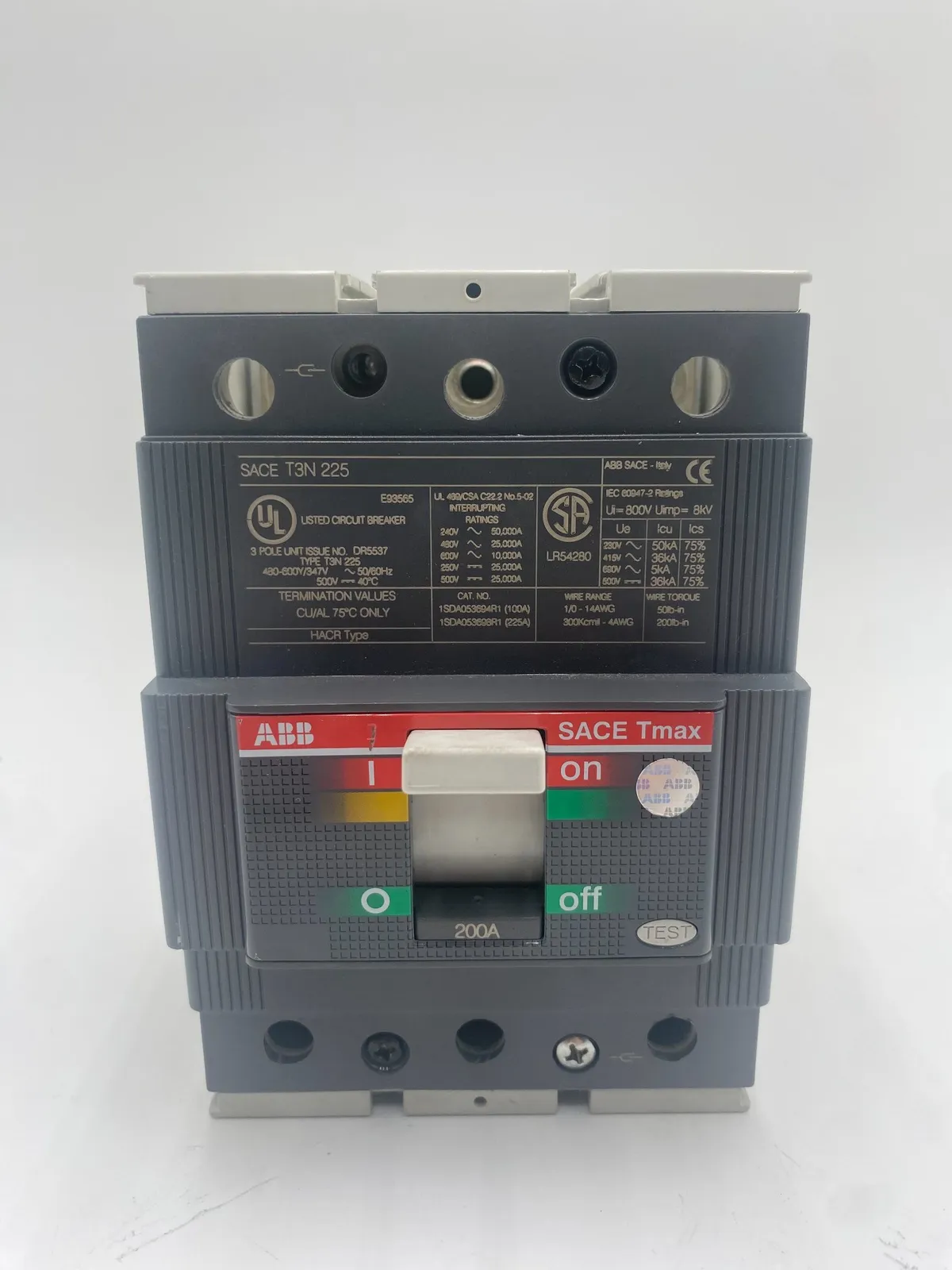 ABB SACE T3N 225 Circuit Breaker — image 1 of 7