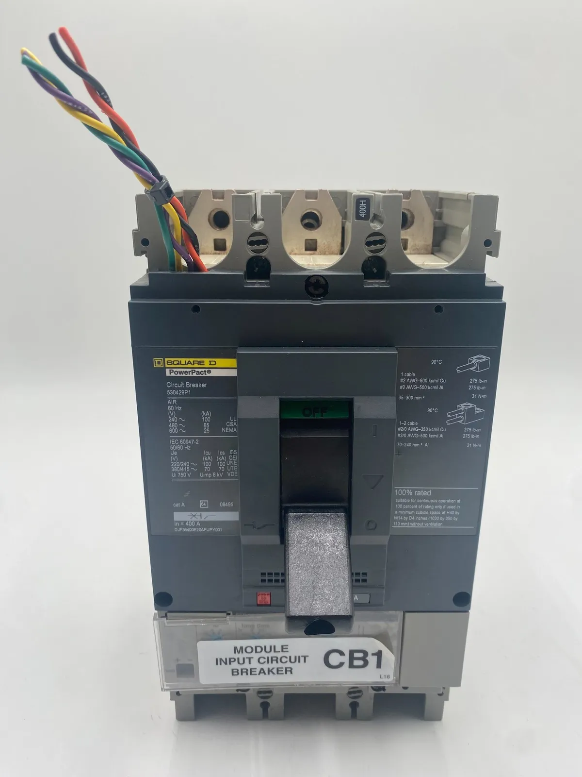 Square D DJF36400E20AFSPY001 Circuit Breaker — image 1 of 8