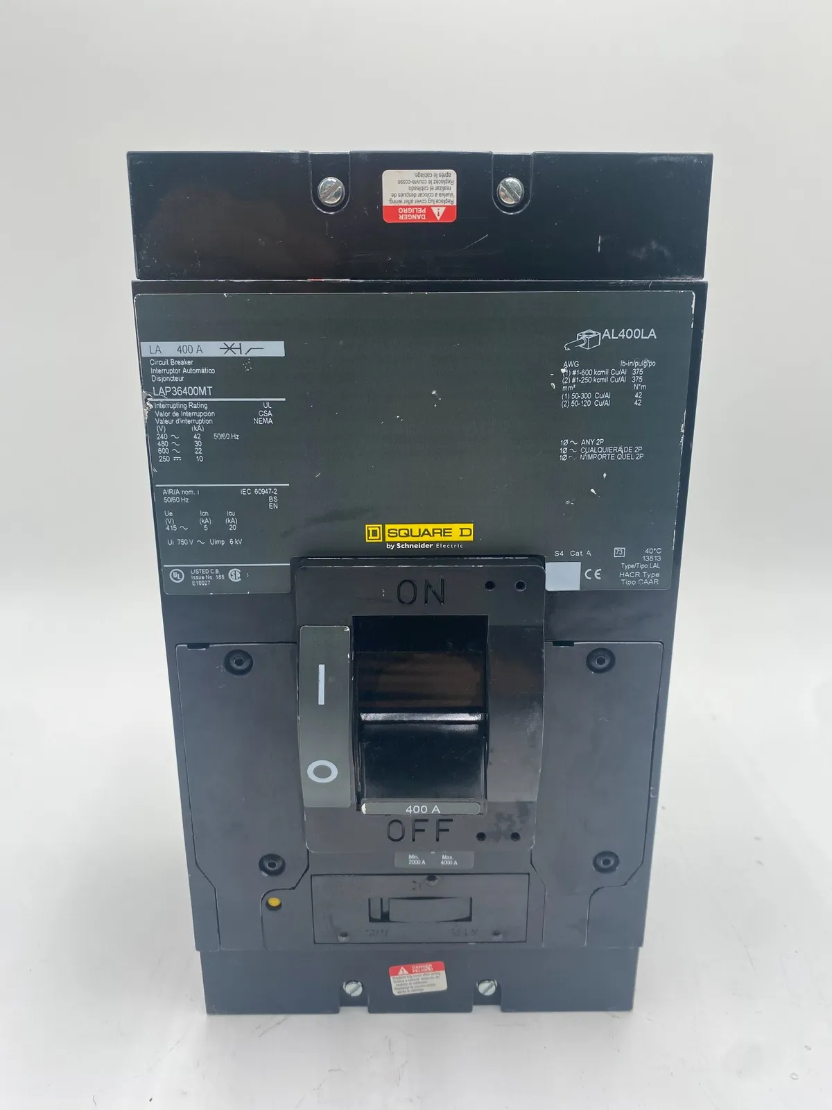 Square D LAP36400MT Circuit Breaker 400A 600V 3P