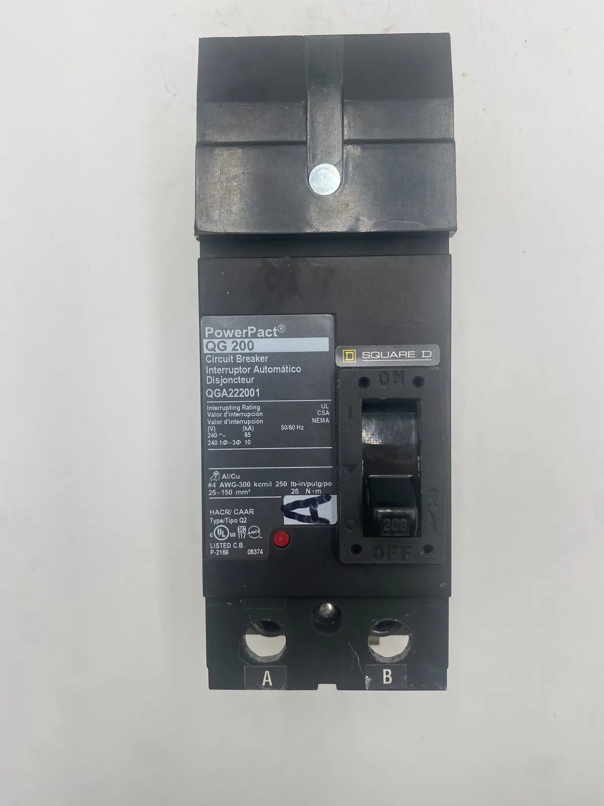 Square D QGA222001 Circuit Breaker — image 1 of 7