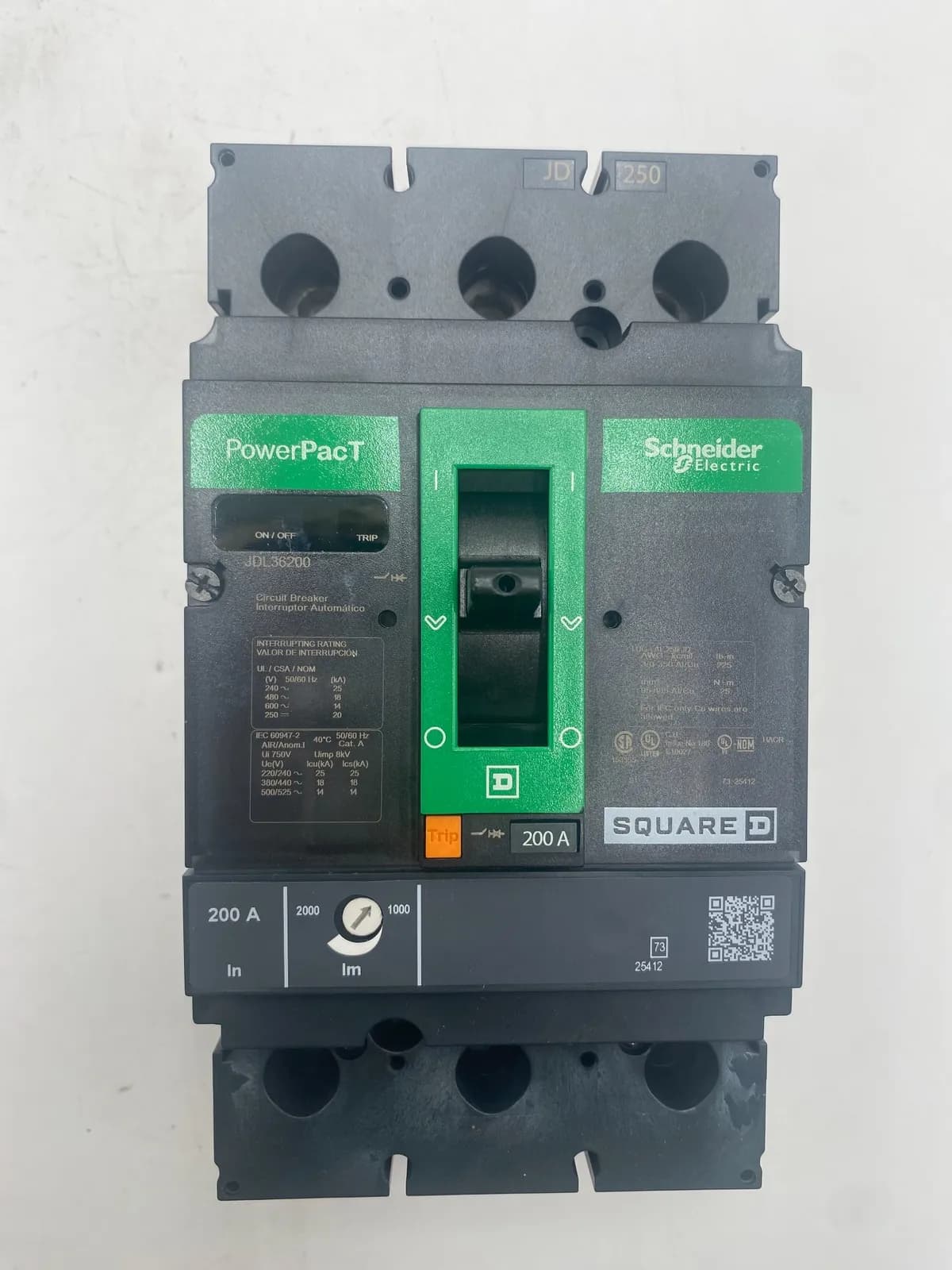Square D JDL36200 Circuit Breaker — image 1 of 9