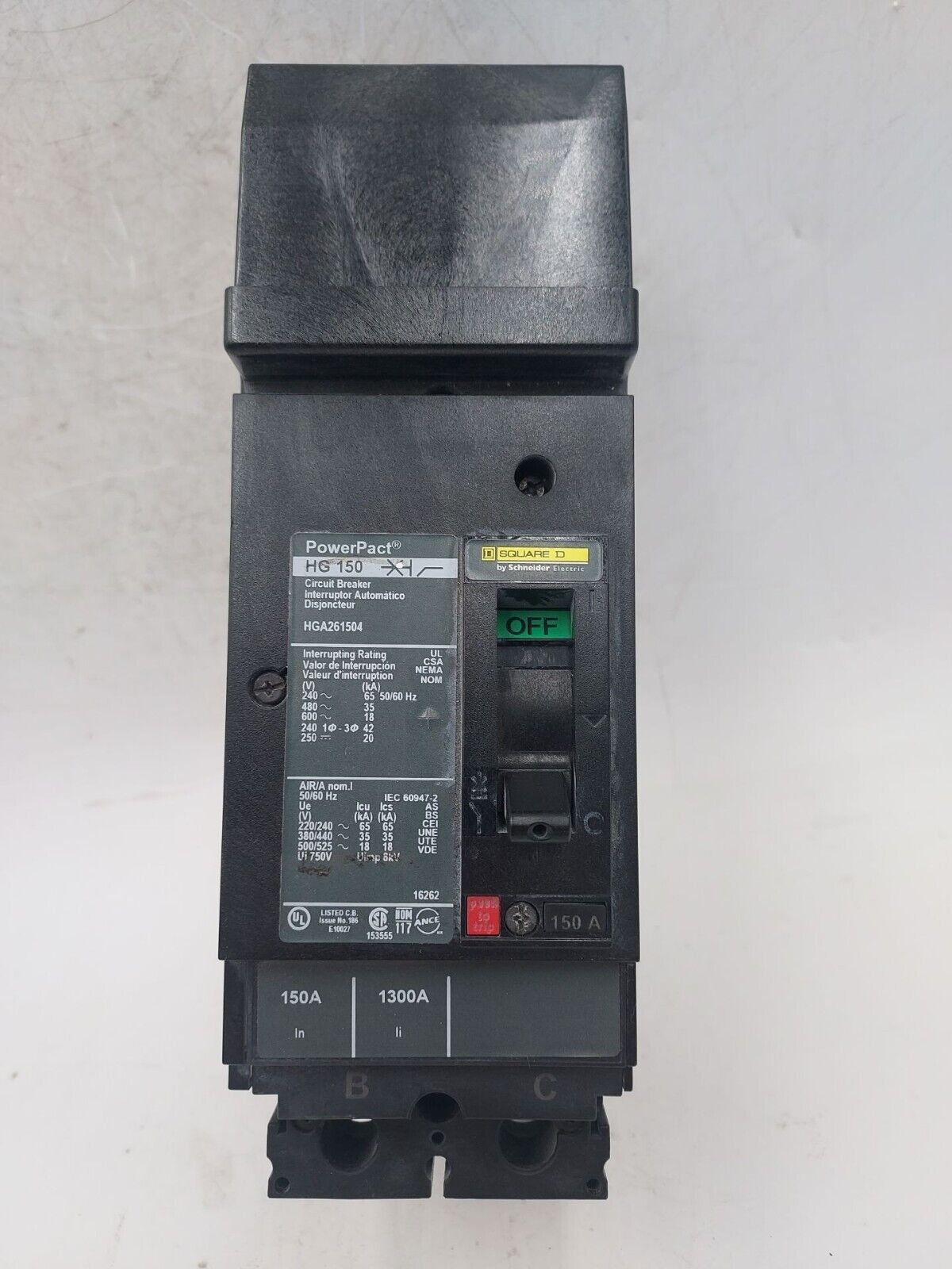 Square D HGA261504 Used