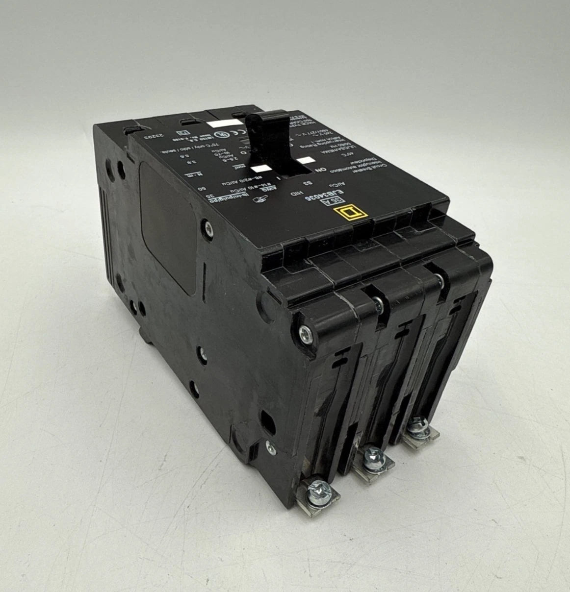 Square D EJB34035 Circuit Breaker 35A 3P 480/277V EJB Bolt On 35 Amp 3 Pole New