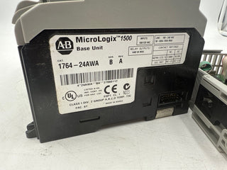 Allen-Bradley MicroLogix 1500 1764-24AWA Controller Base Unit /w 1764-LRP Used