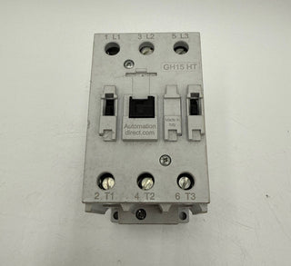 Automation Direct GH15HT Contactor 80A 3P 600V Coil 110-120V GH15HT-3-00A Used