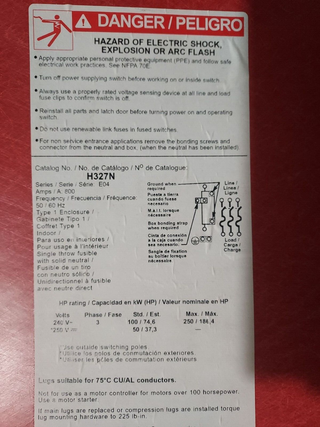 Square D H327N Used