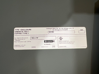 Square D NQ Panelboard 250A 208/120V 3PH 4W 42 Cir MLO Main Lug Indoor Encl P669 New