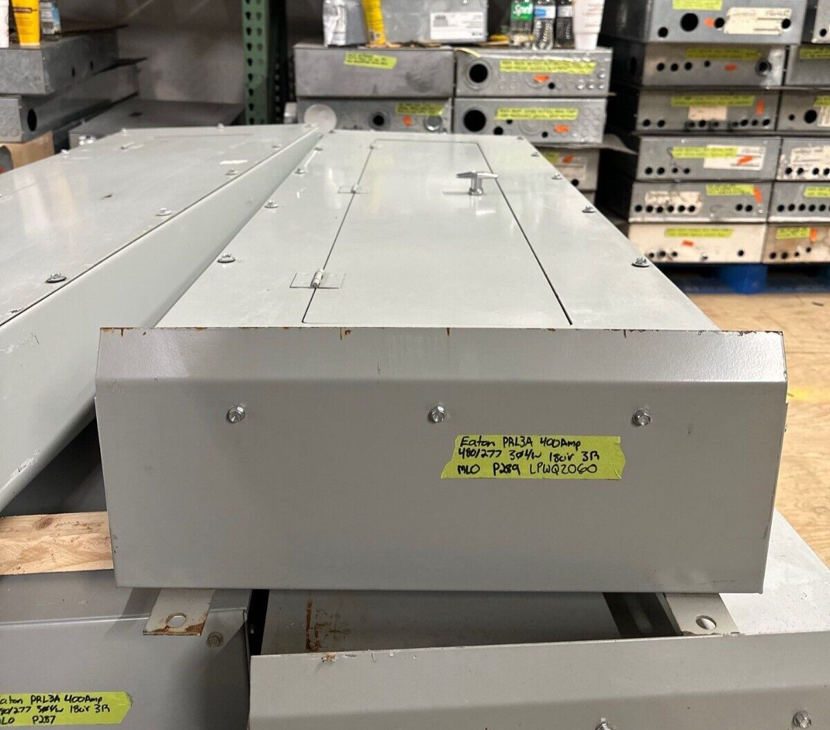 Eaton PRL3A Panelboard 400A 480Y/277V 3PH 4W 3R Outdoor Encl MLO Main Lug 18 Cir P289 Used