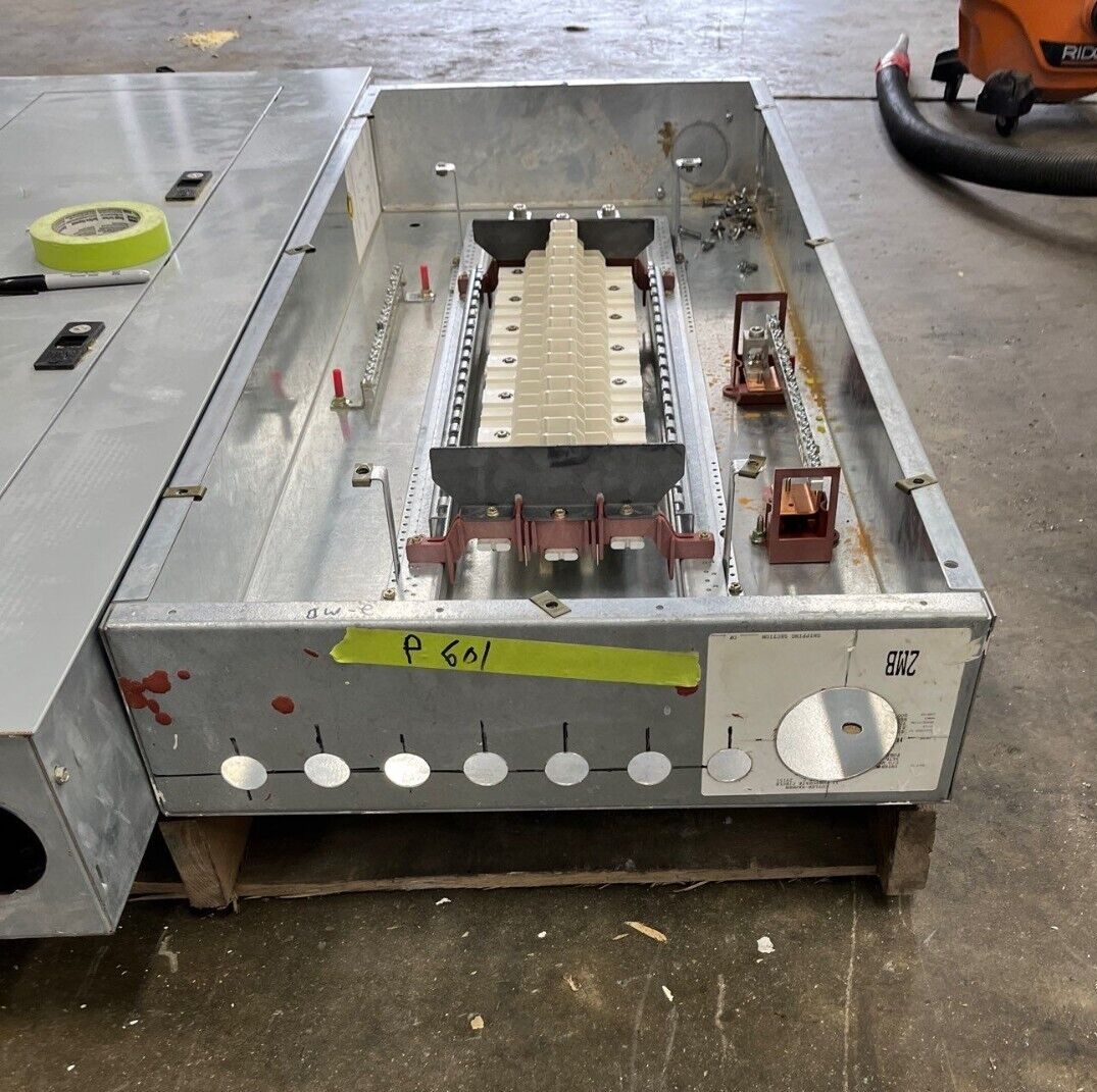 Eaton PRL2A Panelboard 225A 277/480V 3PH 4W Indoor Encl 42 Circuit MLO YS2048 P601 Used