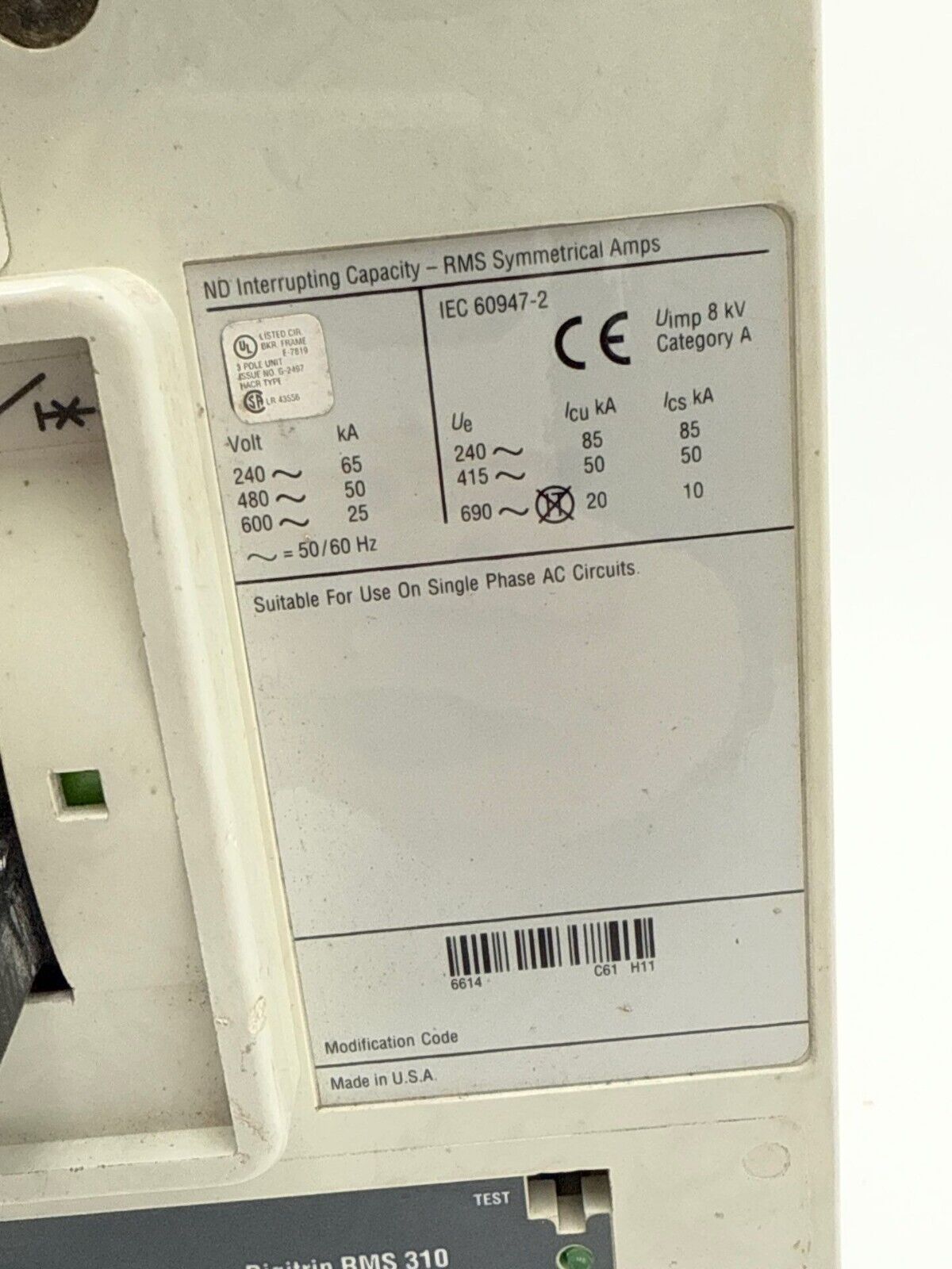 Cutler-Hammer ND312T33W Used