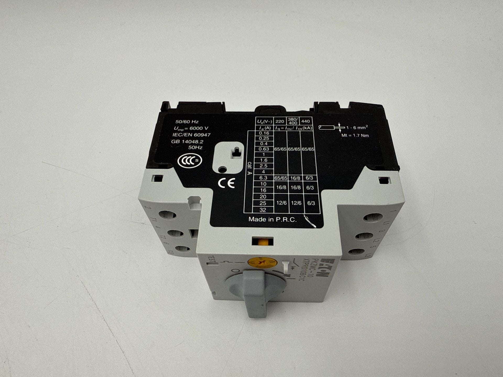 Eaton PKZMC-10 Motor Protector Circuit Breaker 6.3-10A 3P XTPR010BC1C New