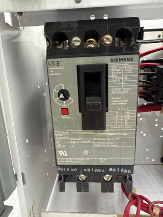 Siemens Model 95 12" 25A Combo MCC Bucket Size 1 3TB44 Starter ED63A025 Used