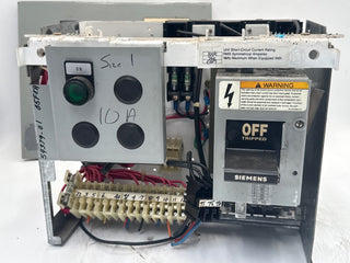 Siemens Model 90 12" 10A Combo MCC Bucket Size 1 3TB44 Starter ED63A010 Used