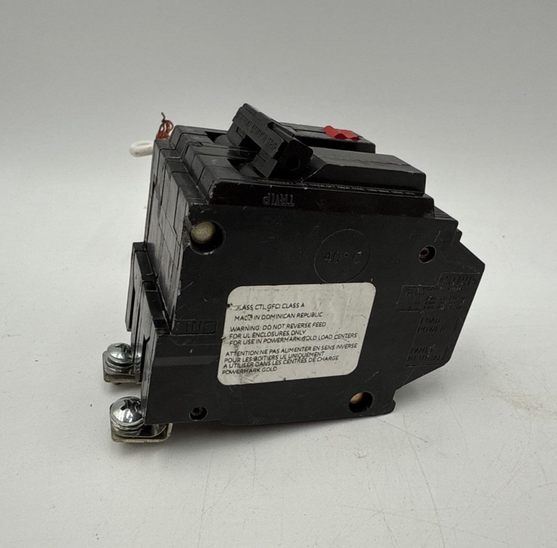 GE THHQB2120GFT Circuit Breaker 20A 2P 240V 22kA THHQB 20 Amp Bolt On GFCI New