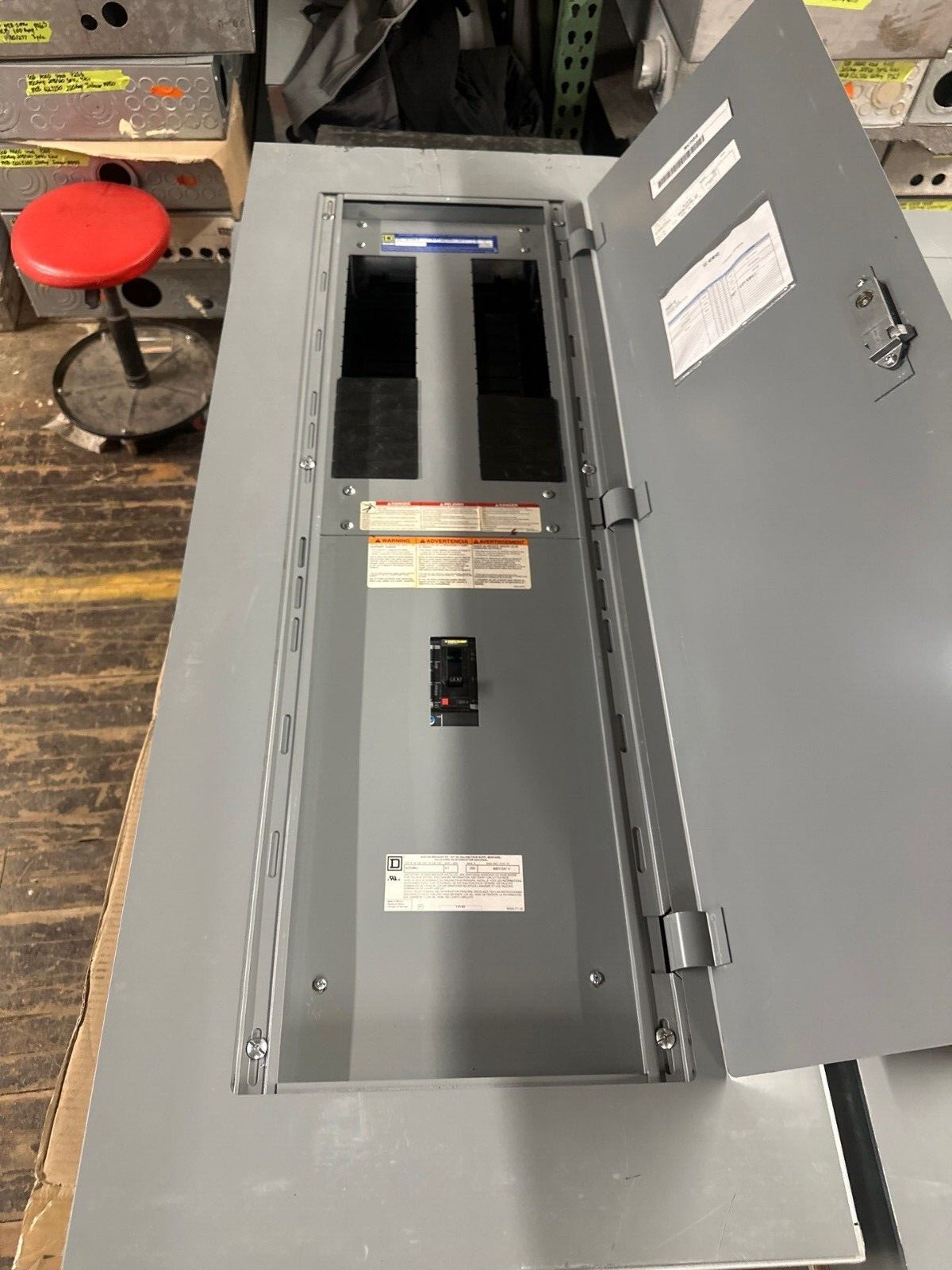 Square D NF NF430L2 Panelboard 225A 600Y/347V 3PH 4W 225 Amp MCB Main JDL36225 P273 Used