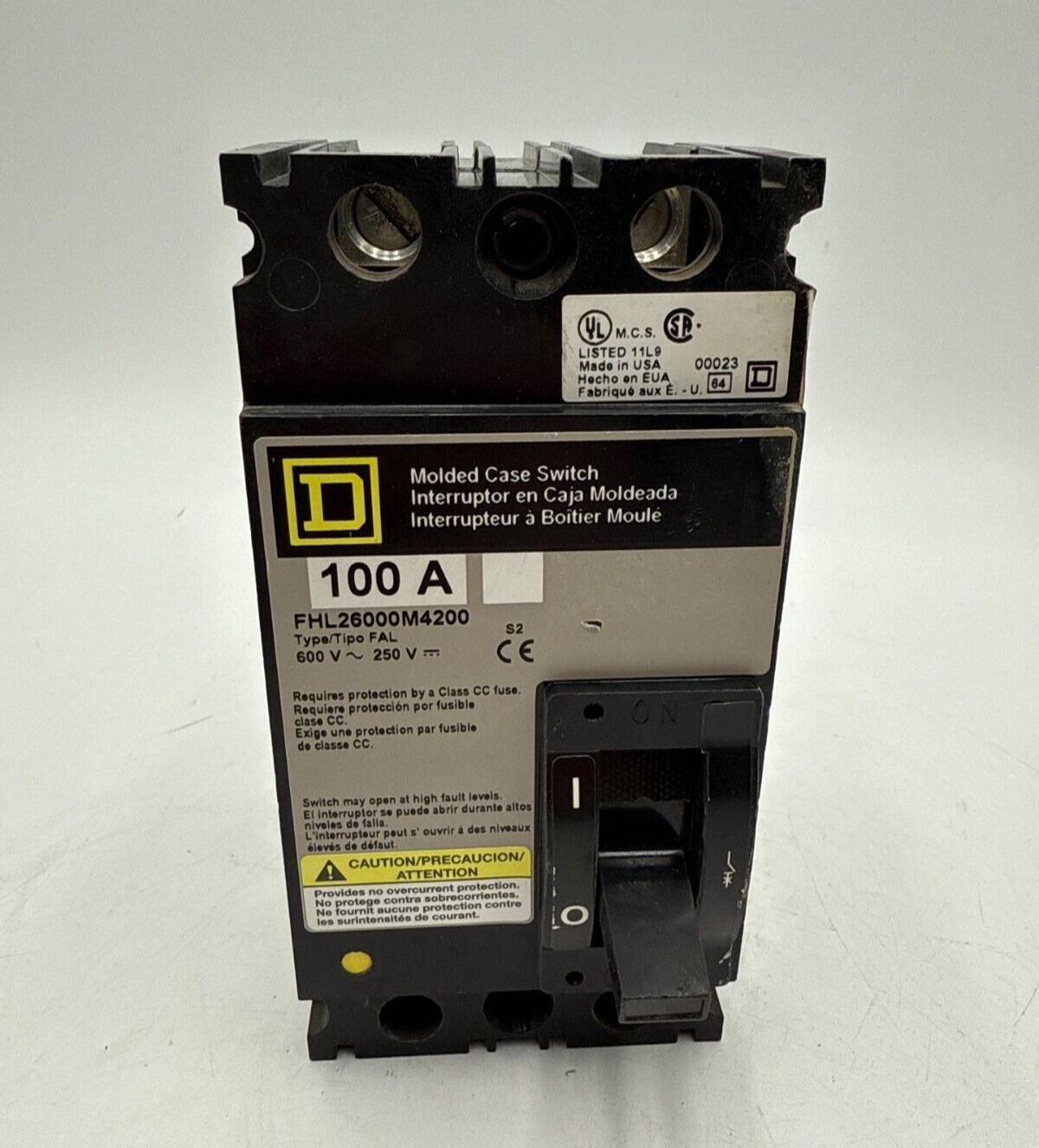 Square D FHL26000M4200 Used