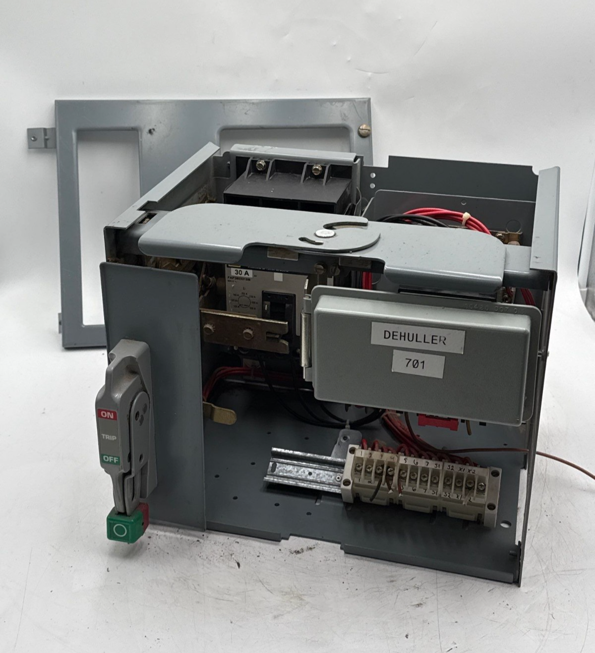 Square D Model 6 12" 30A Breaker Combo MCC Bucket Size 1 Starter FAP3603015M Used