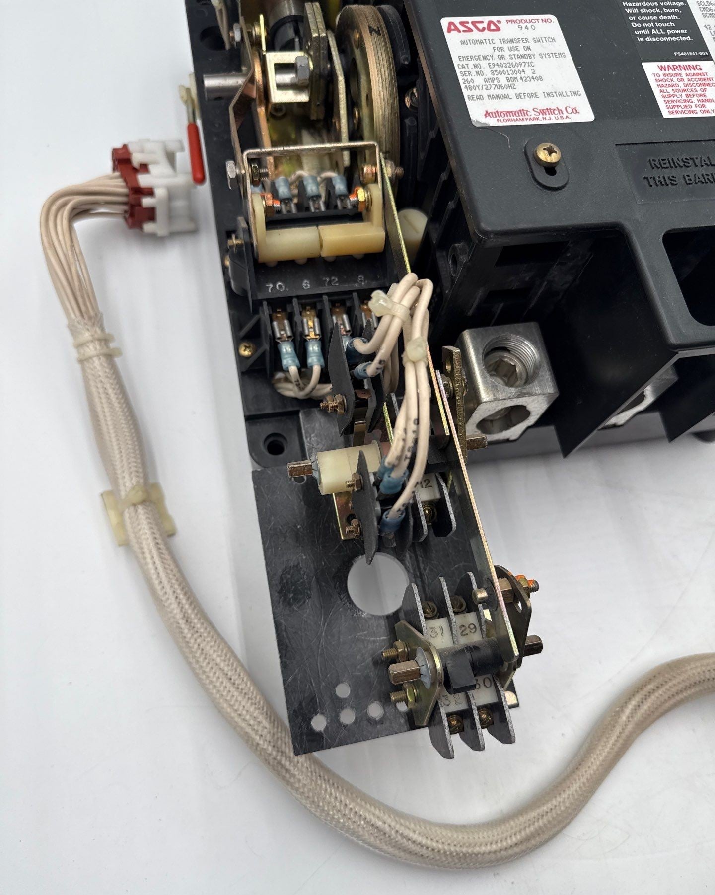 ASCO Series 940 Automatic Transfer Switch 260A 480/277V 60Hz E940326097XC Used