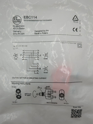 IFM ZDO2H050MSS0000-00STGH050MSS-EBC114 New